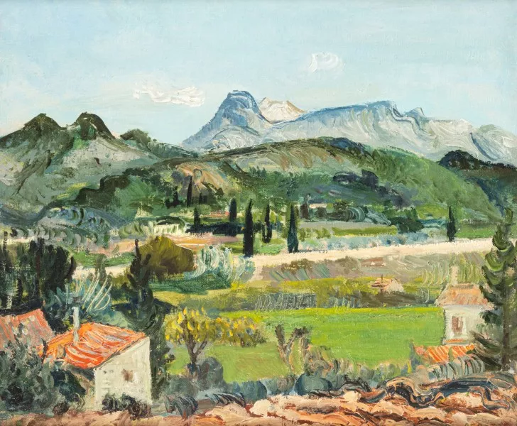 Paysage du Midi aux cyprès